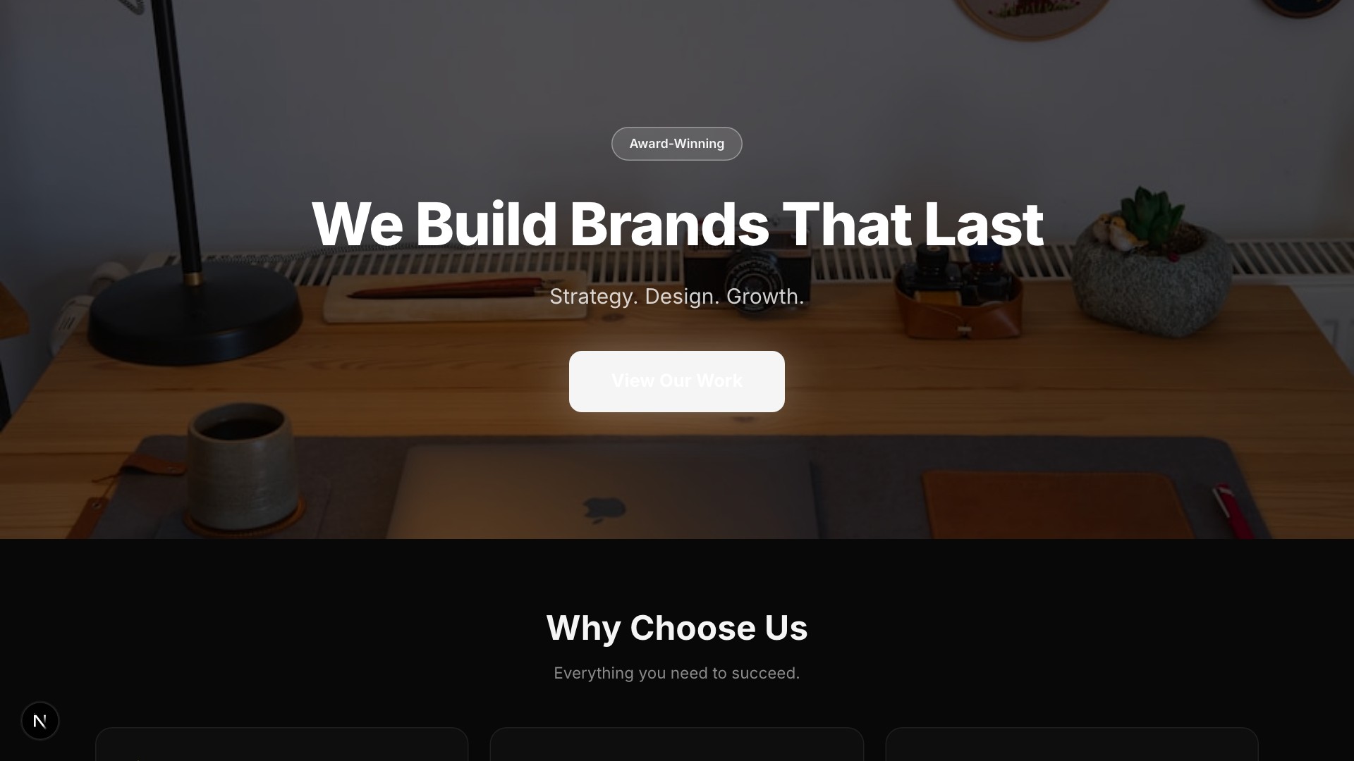 Black Label — Agency template preview