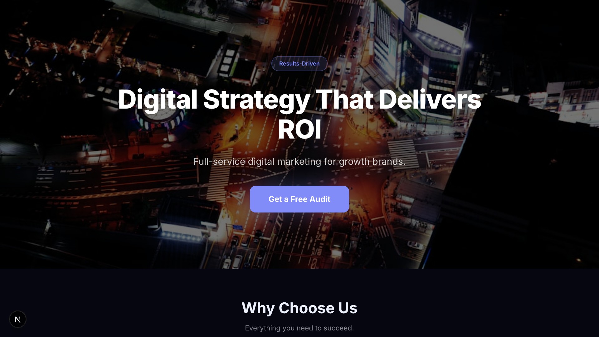 Monument — Digital Agency template preview