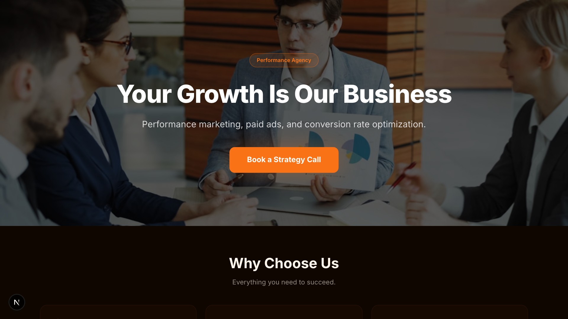 Spark — Growth Agency template preview