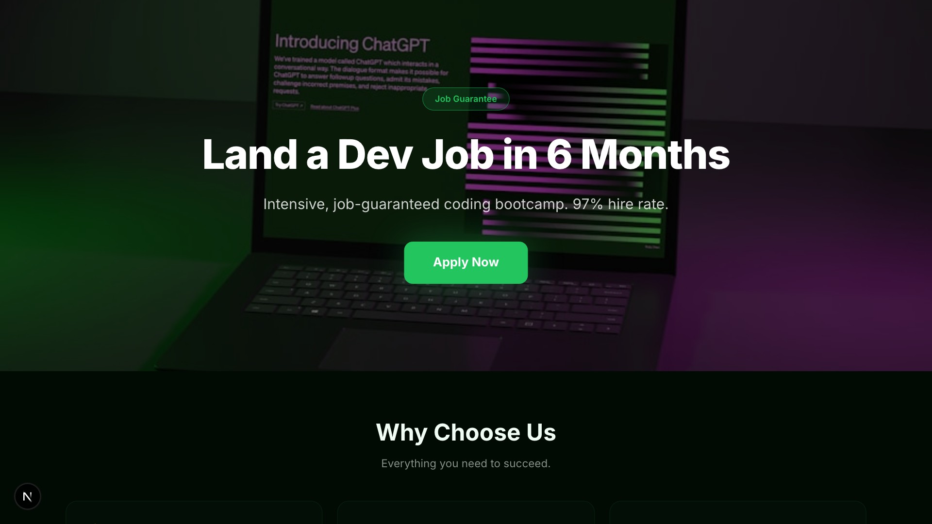 Forge — Coding Bootcamp template preview