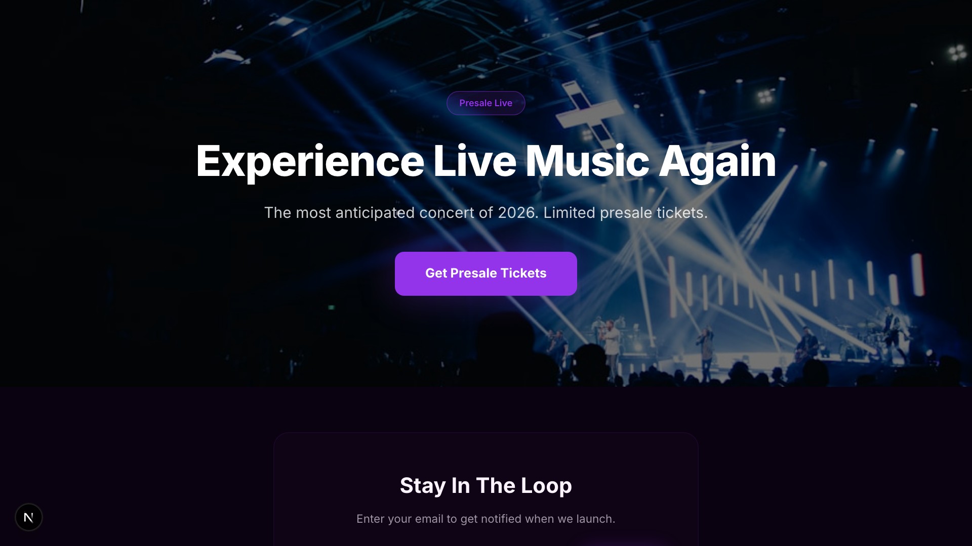 Stage — Concert & Events template preview