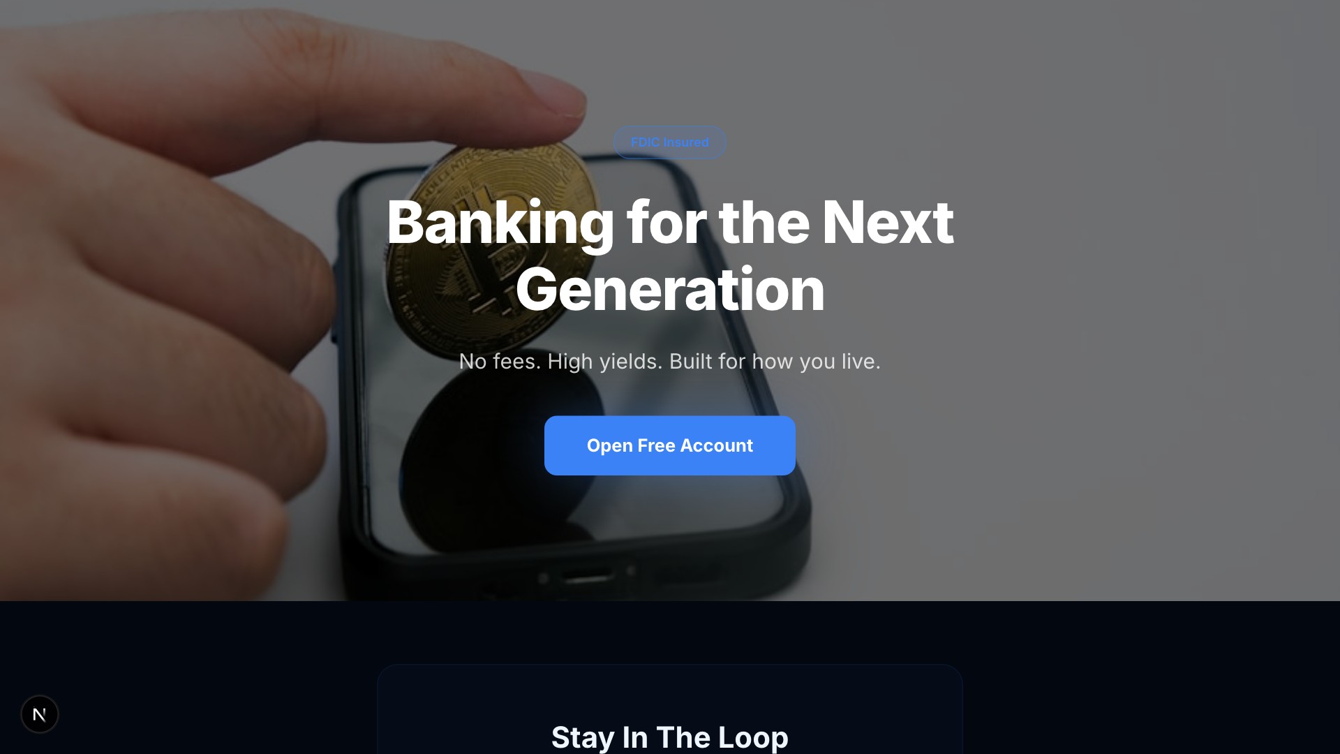 Vault — Fintech App template preview