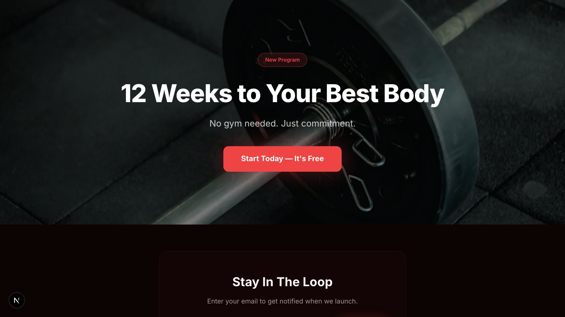 Edge — Fitness Program template preview