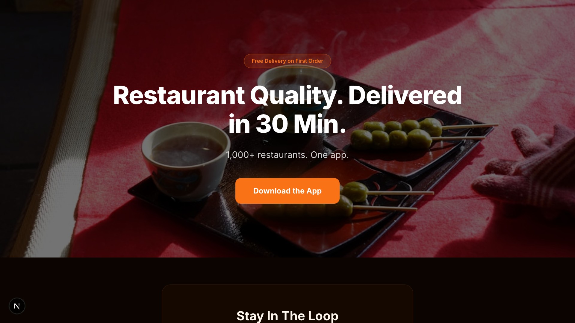 Deliver — Food App template preview