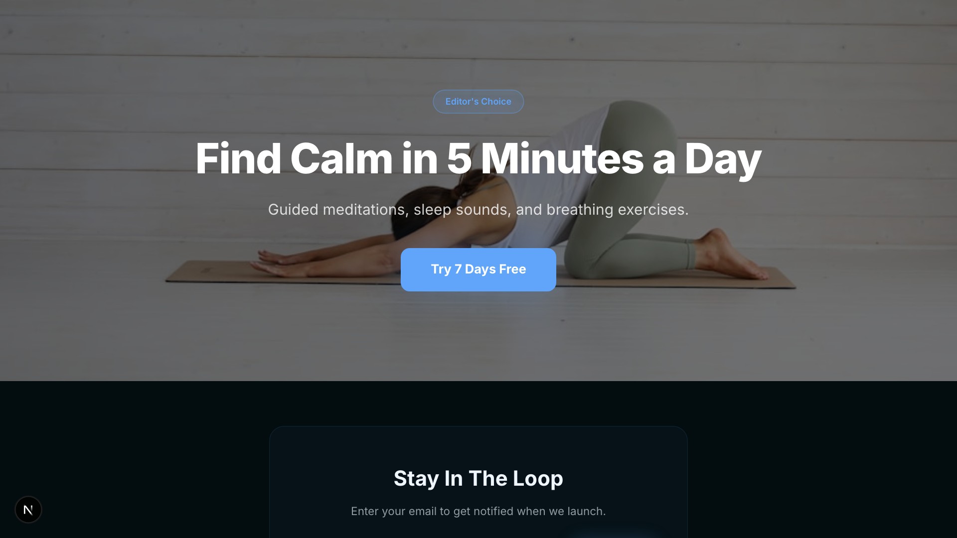 Calm — Meditation App template preview