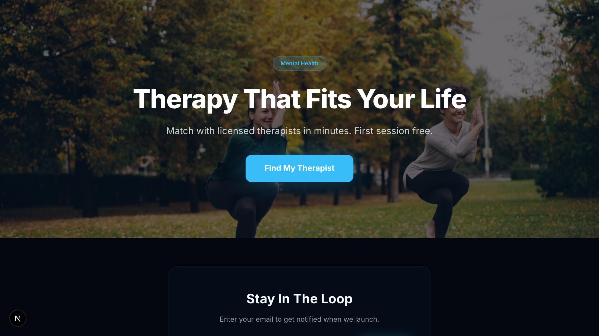 Serene — Mental Health App template preview