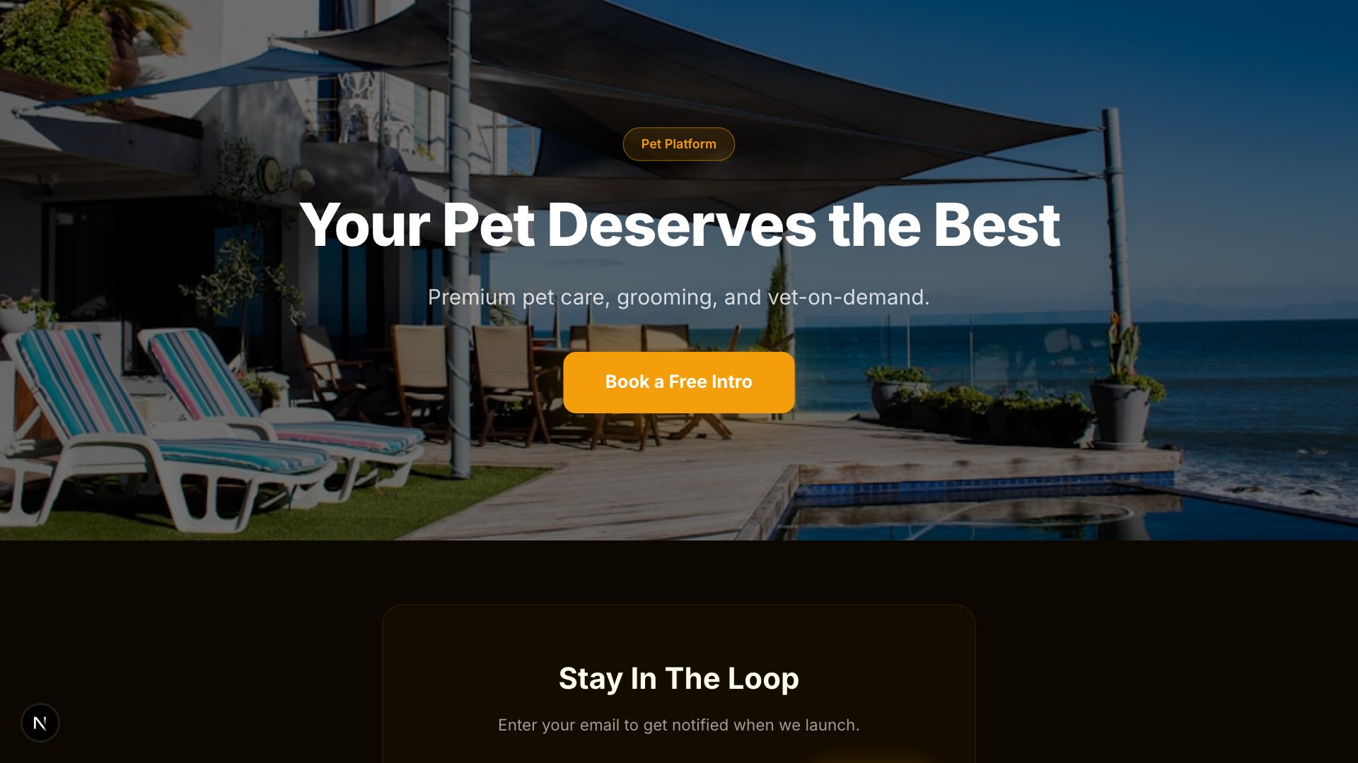 Paws — Pet Care Platform template preview