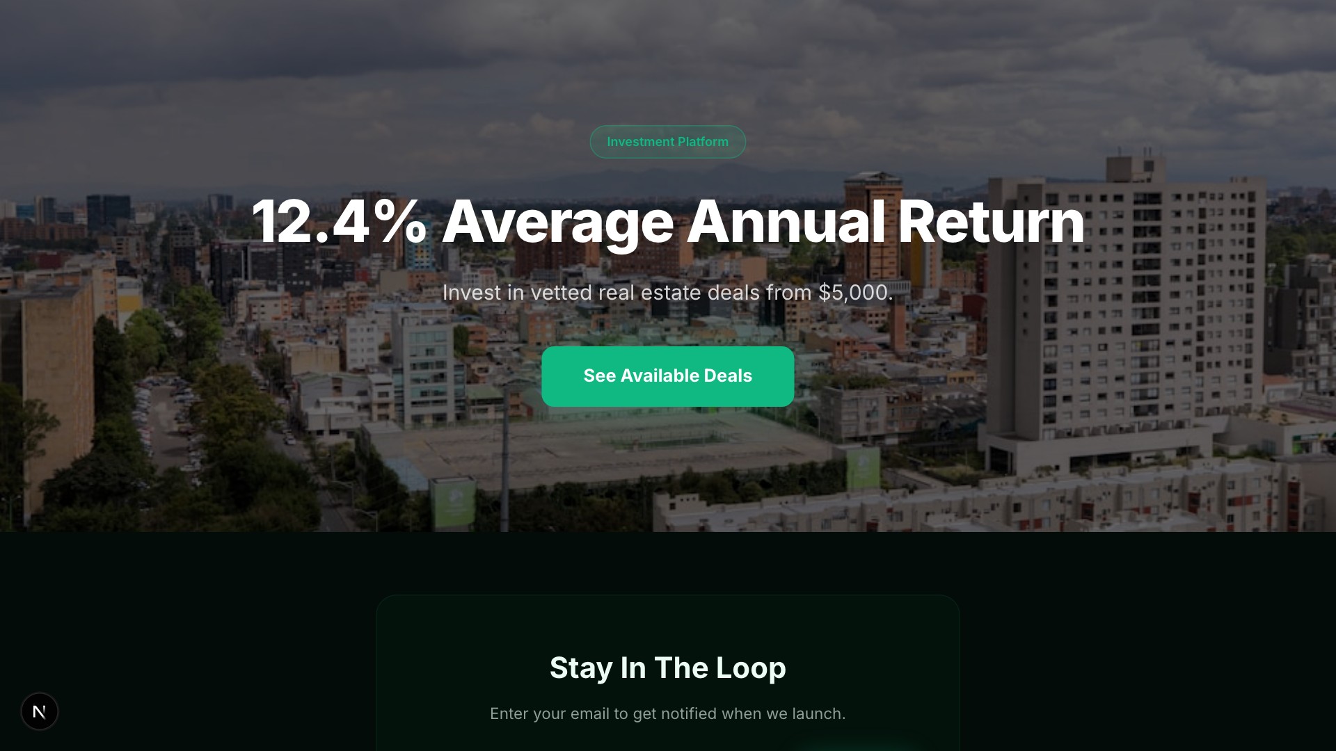 Yield — Property Investment template preview