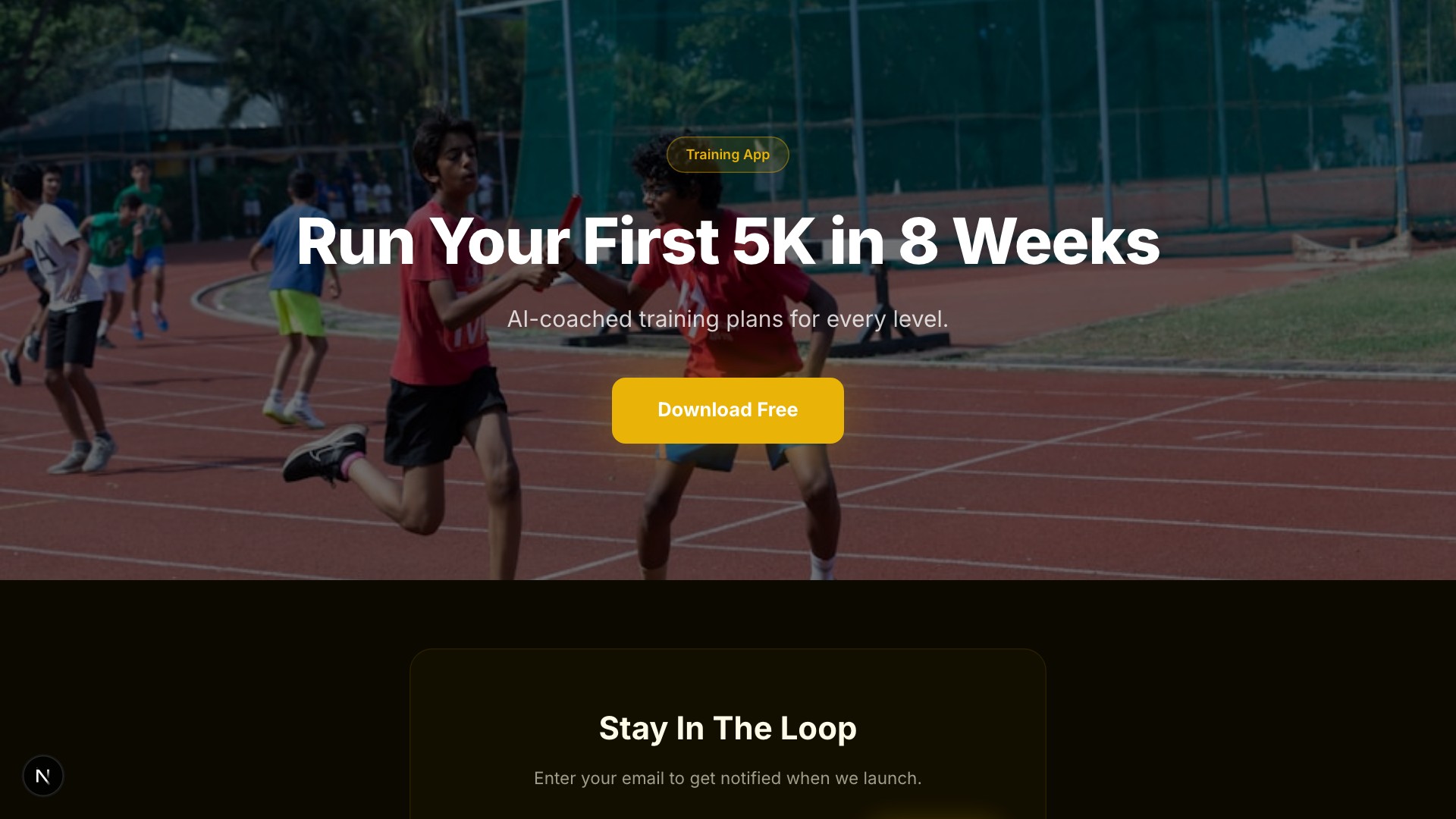 Stride — Running App template preview