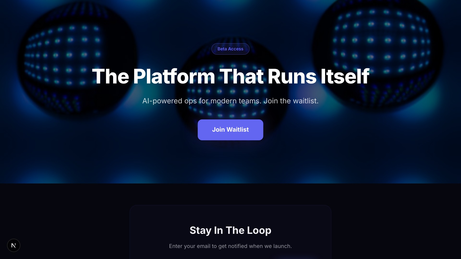 Orbit — SaaS Waitlist template preview