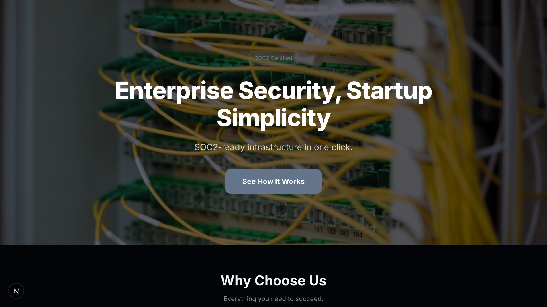 Fortress — Cybersecurity template preview