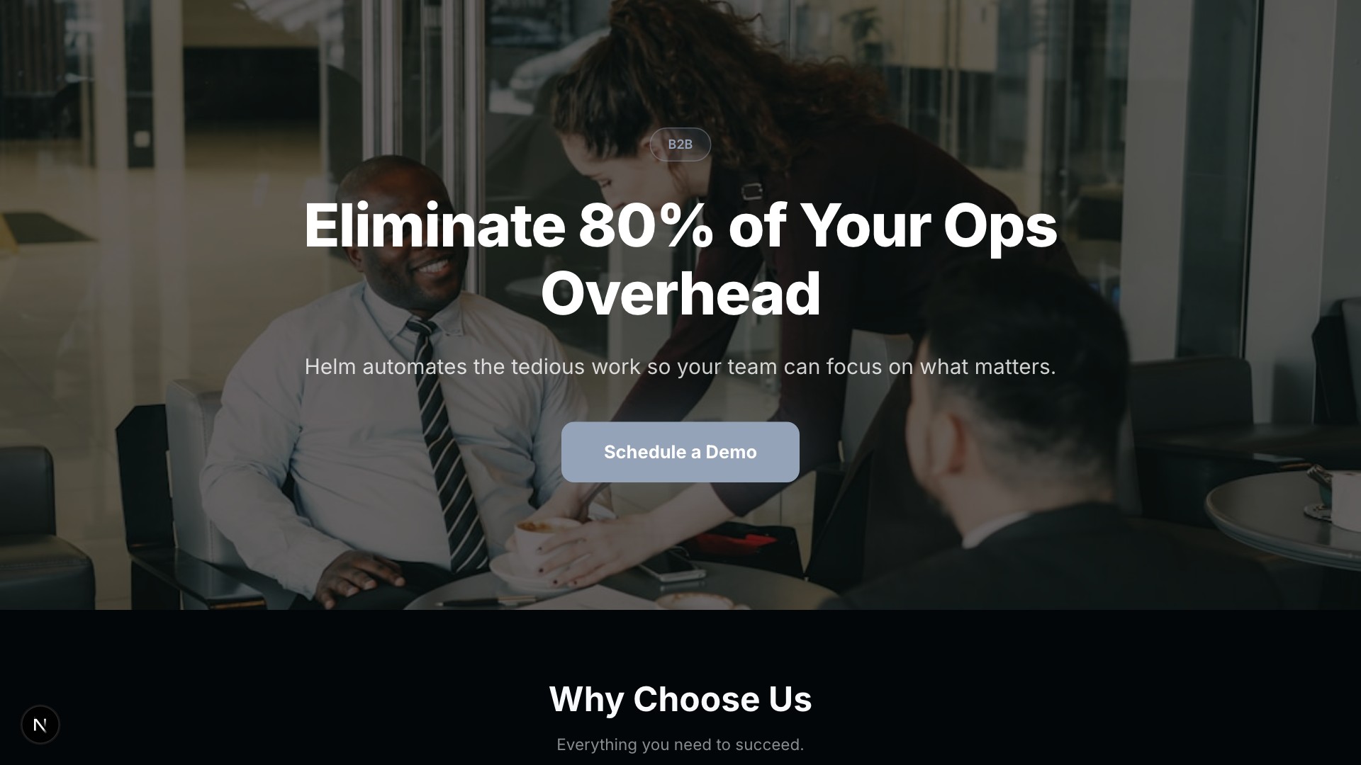 Helm — B2B Startup template preview