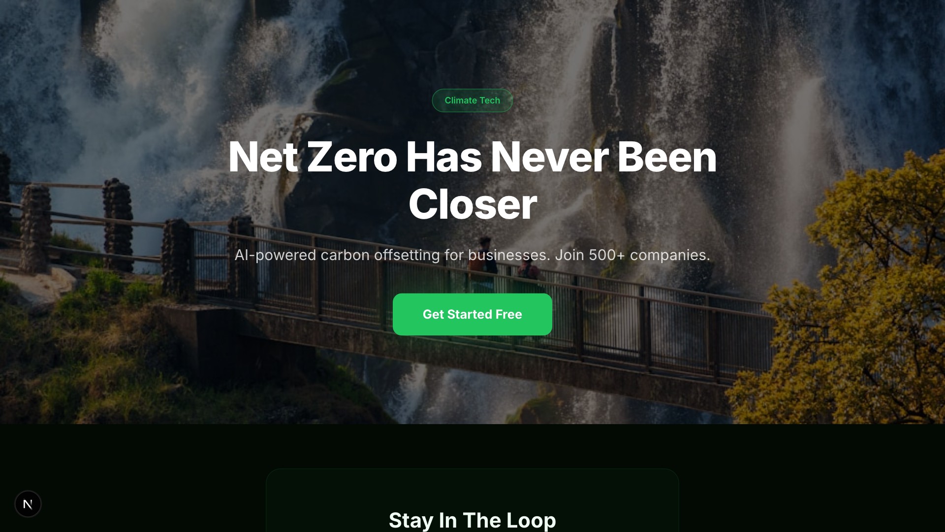 Terra — GreenTech Startup template preview