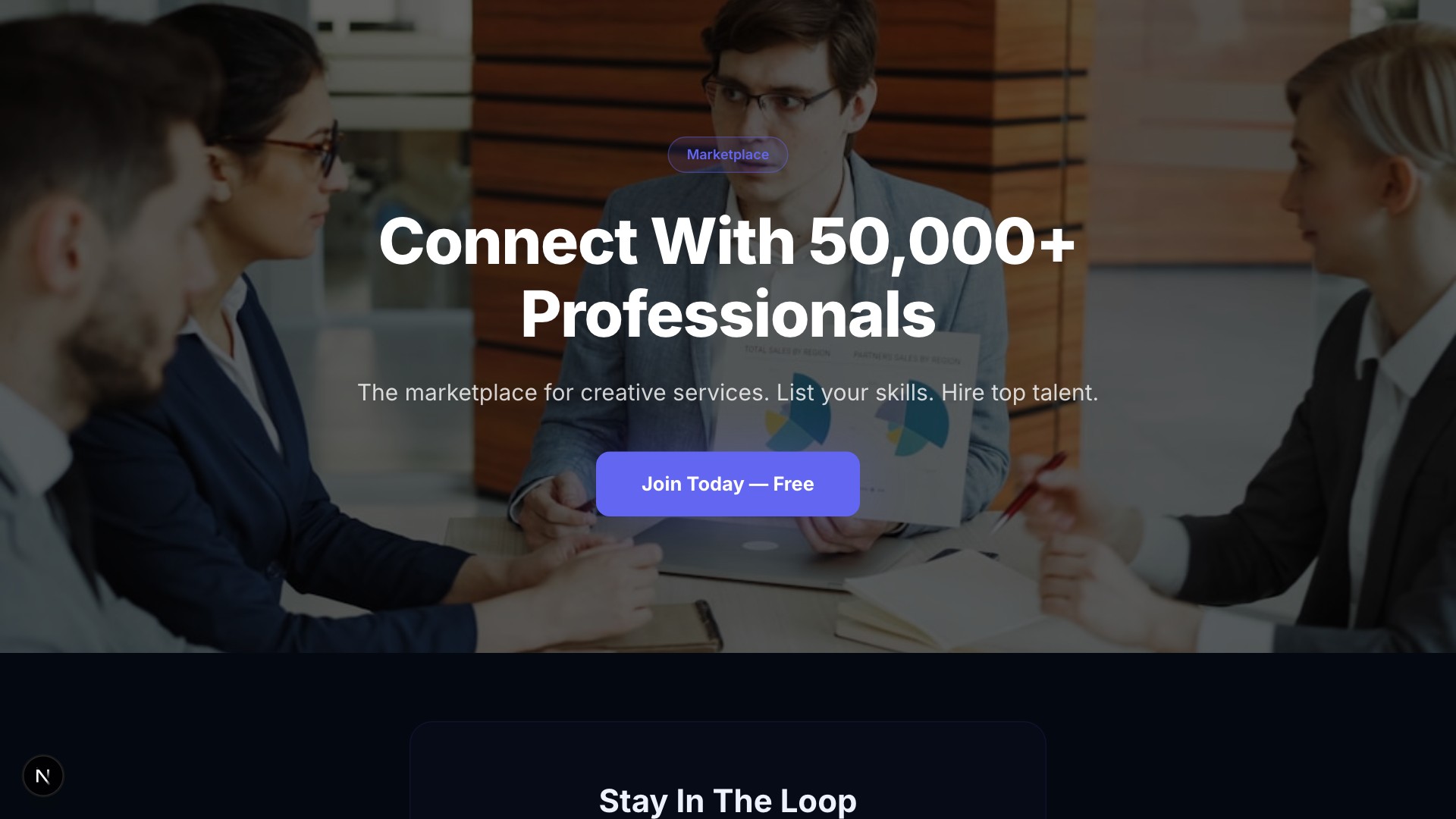 Market — Two-Sided Marketplace template preview