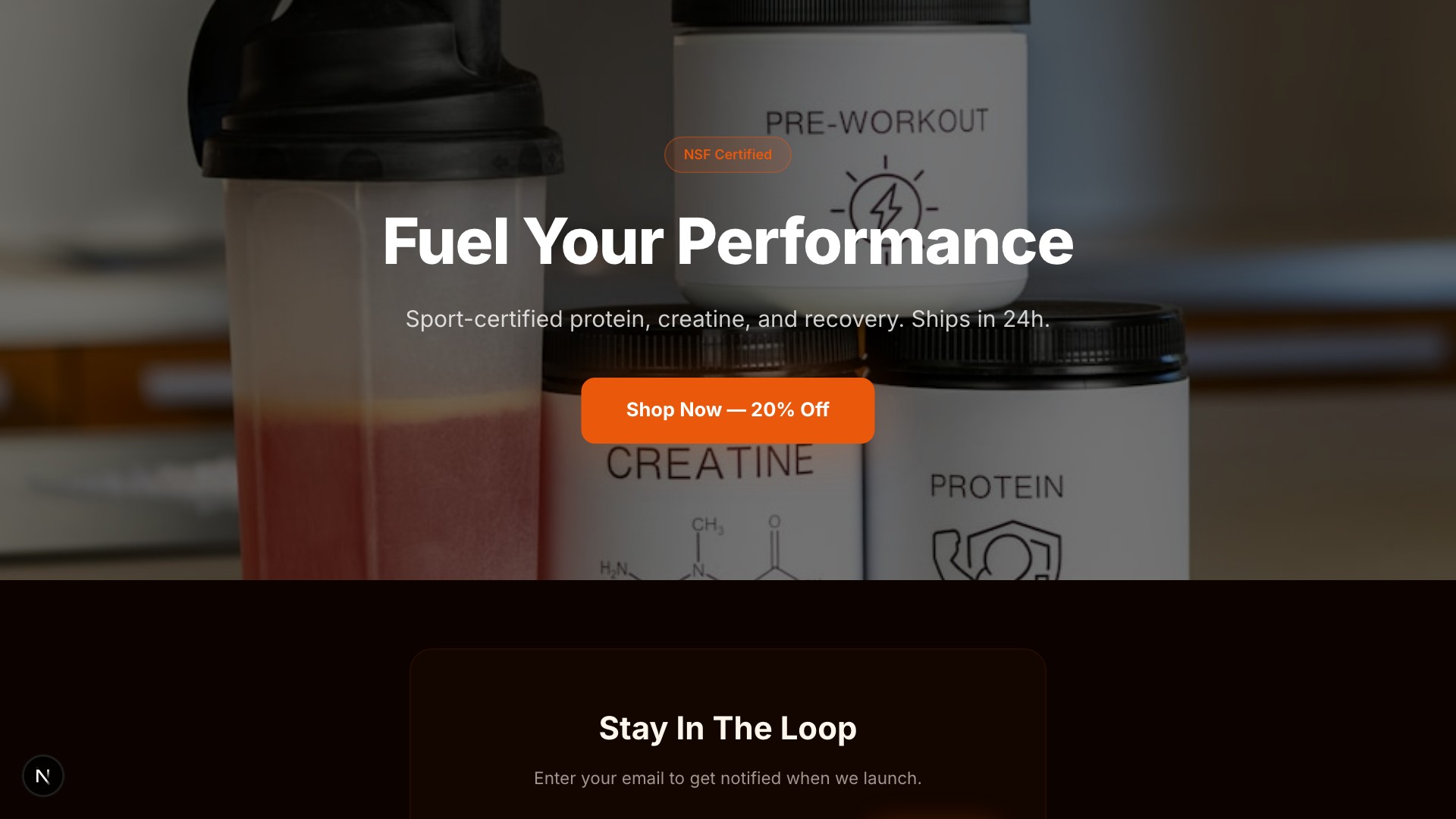 Peak — Supplement Brand template preview