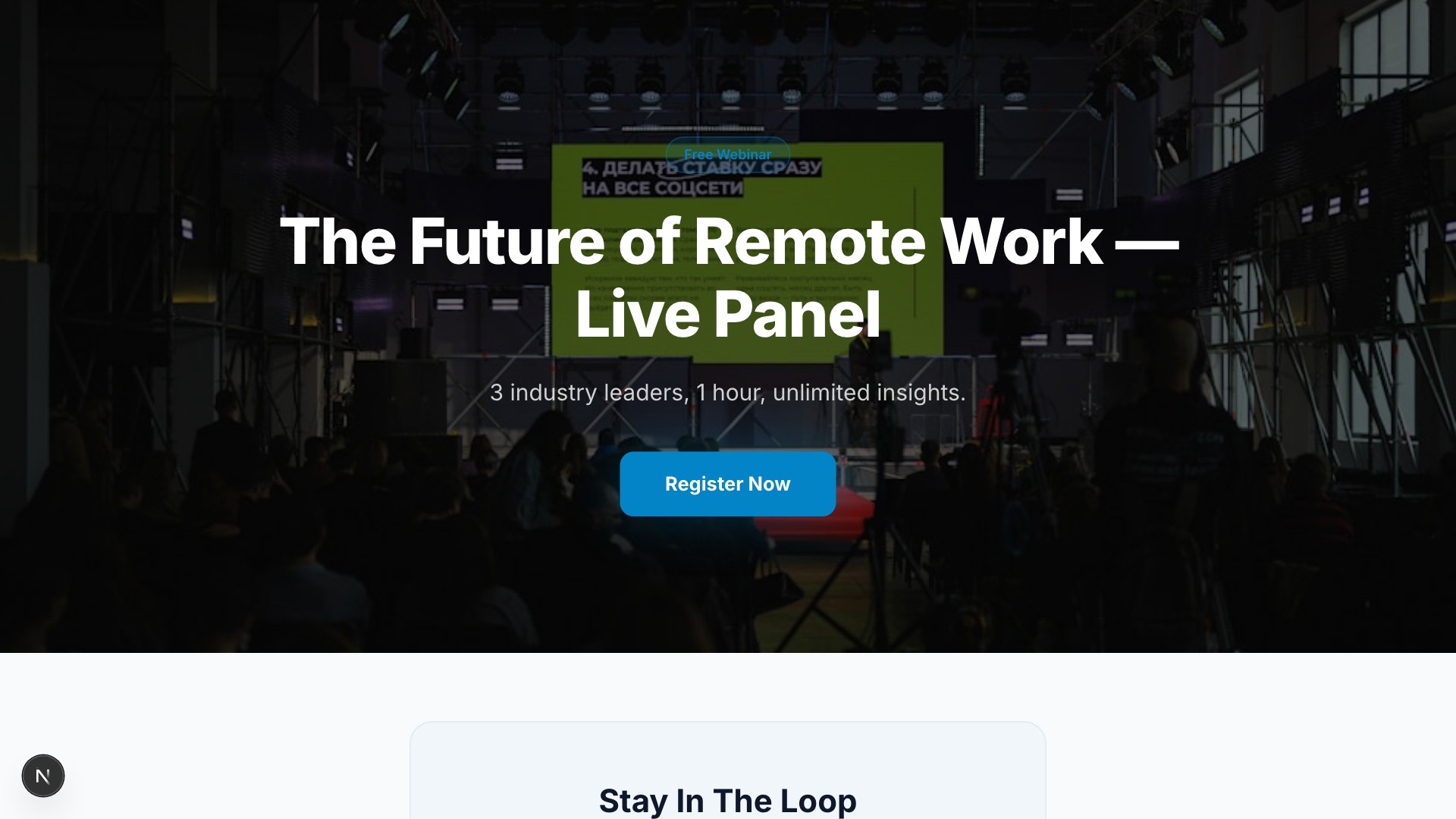 Elevate — Webinar Light template preview
