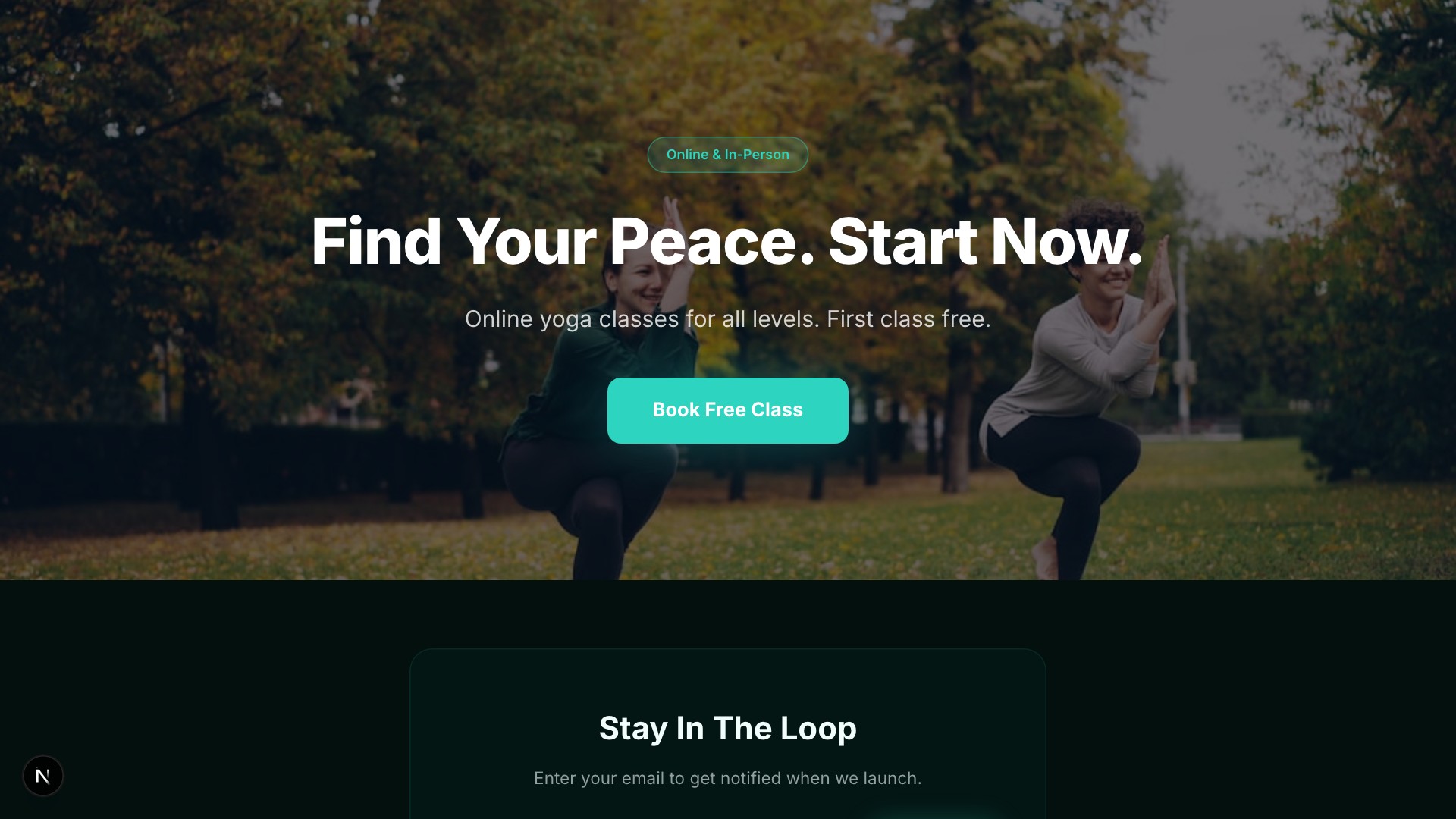 Stillness — Yoga Studio template preview